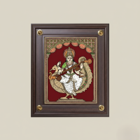 Glass Painting Saraswathi
