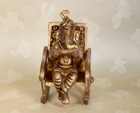 Brass 6 inch Chair Ganesh