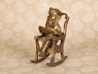 Brass 6" Chair Ganesh