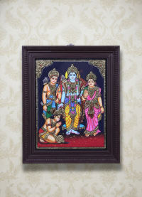 Thanjavur Painting 15X12 Inch Ramar Seetha