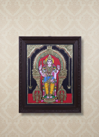 Thanjavur Painting 20X16 Inch Tiruchendur Murugan