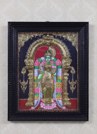 Thanjavur Painting 20X16 Inch Aandal Embosed