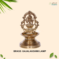 Brass 10 Inch Gajalakshmi Lamp