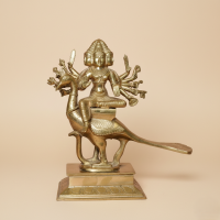 Bronze 10 Inch Arumugar with Peacock