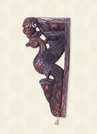 Wooden peacock Bracket Set