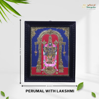 Thanjavur Painting Perumal with Lakshmi