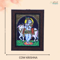 Thanjavur Painting Cow Krishna
