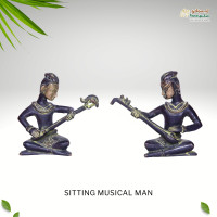Metal 4 Inch Sitting Musical Man