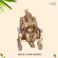 Metal 5 Inch Chair Ganesh