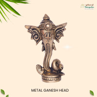 Metal 5 Inch Ganesh Head