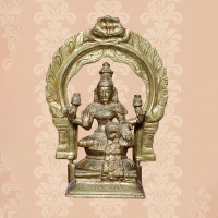 Bronze 9 Inch Sitting Kubera Lakshmi With Thiruwatchi