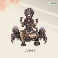 Brass Sitting Lakshmi